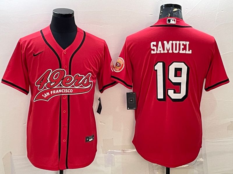 Men San Francisco 49ers #19 Samuel Red 2022 Nike Co branded NFL Jerseys
